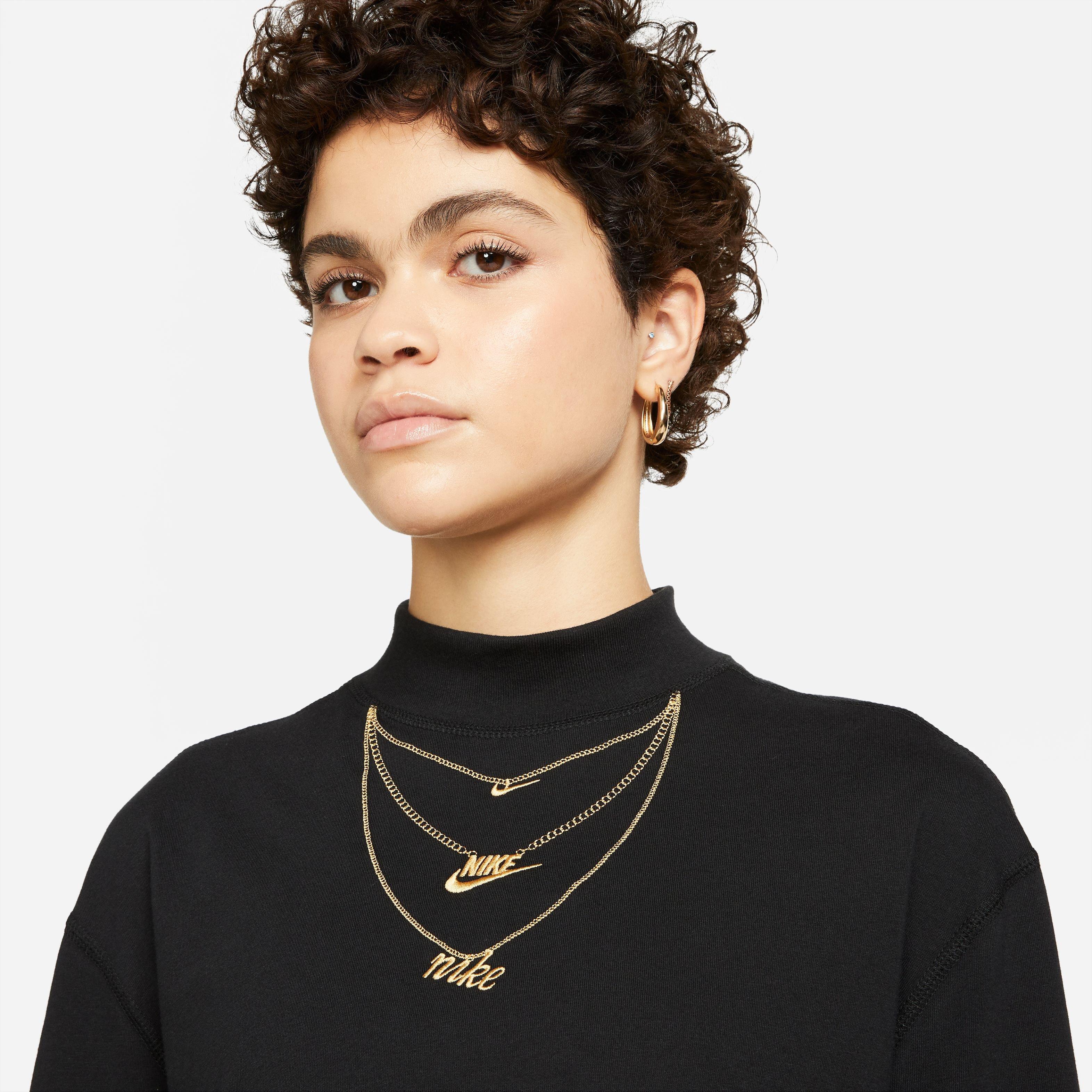 Nike gold best sale necklace crew sweatshirt